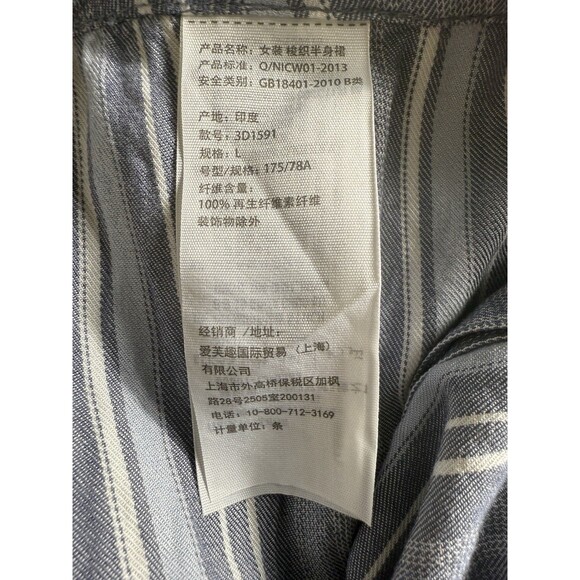 EUC Hollister High Waisted Striped Button Slit Maxi Skirt Size Large - Picture 7 of 8